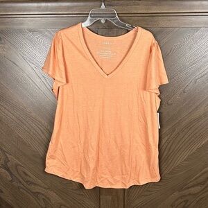 Torrid Girlfriend Signature Jersey V-Neck Flutter Sleeve Tee size 1X